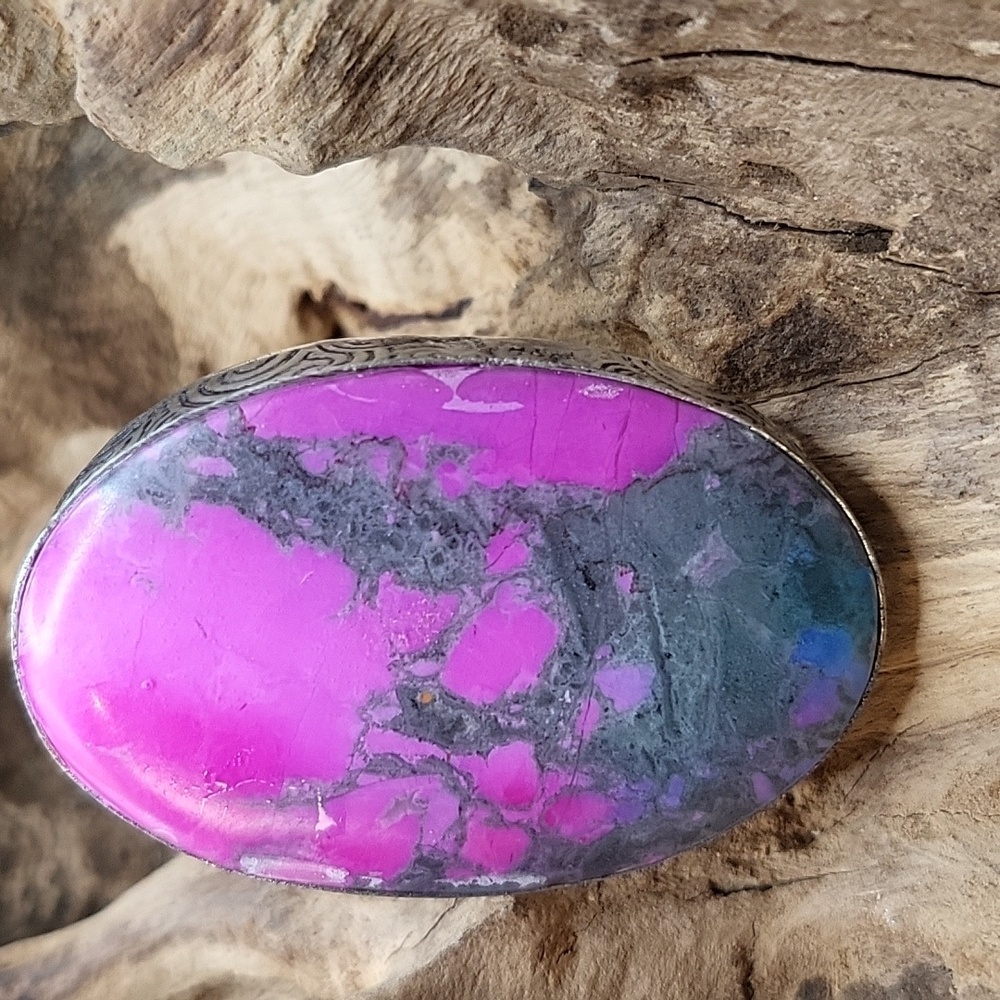Color Enhanced Howlite Adjustable Ring - Picture 2 of 9